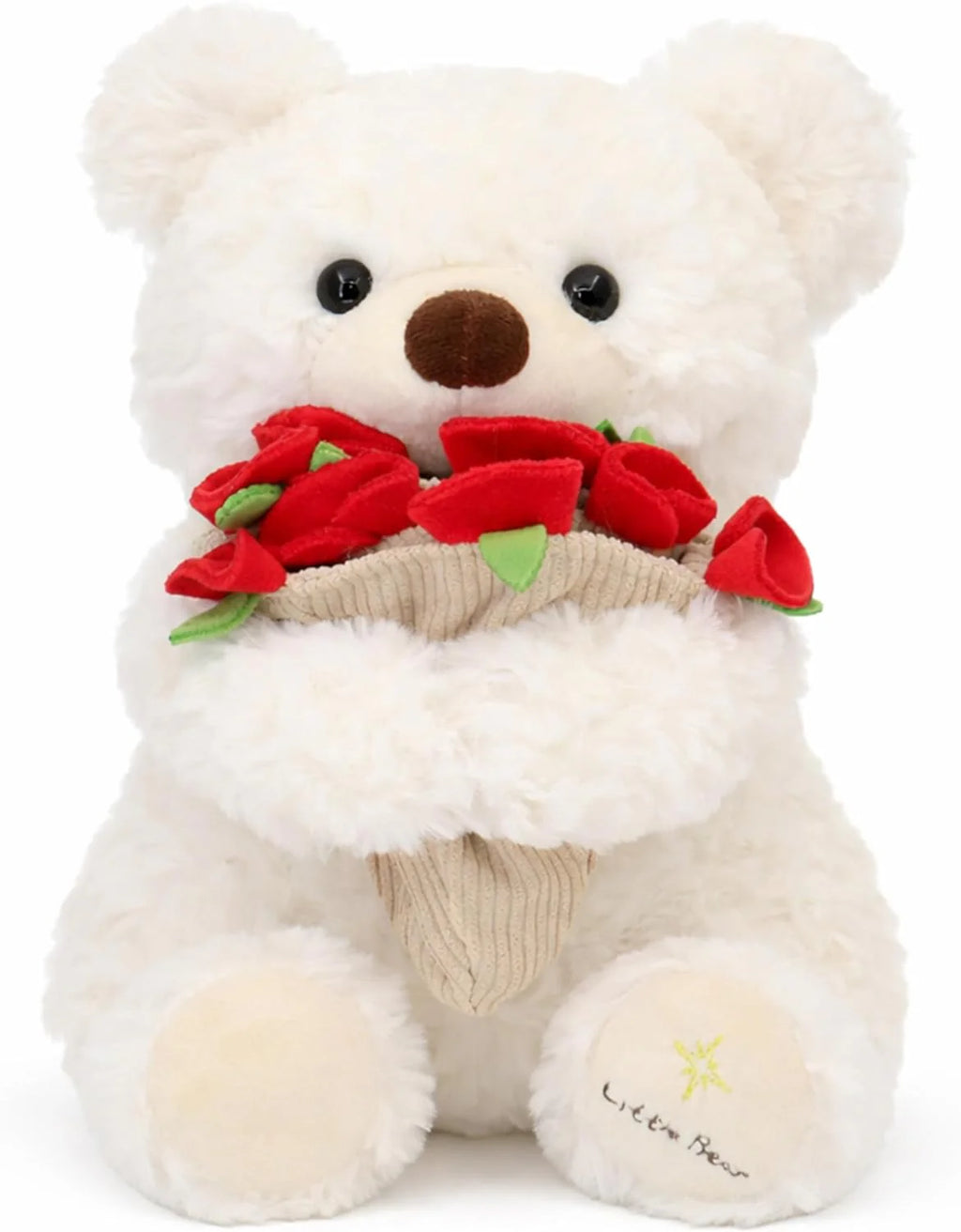 Stuffed Teddy Bouquet Bear | White