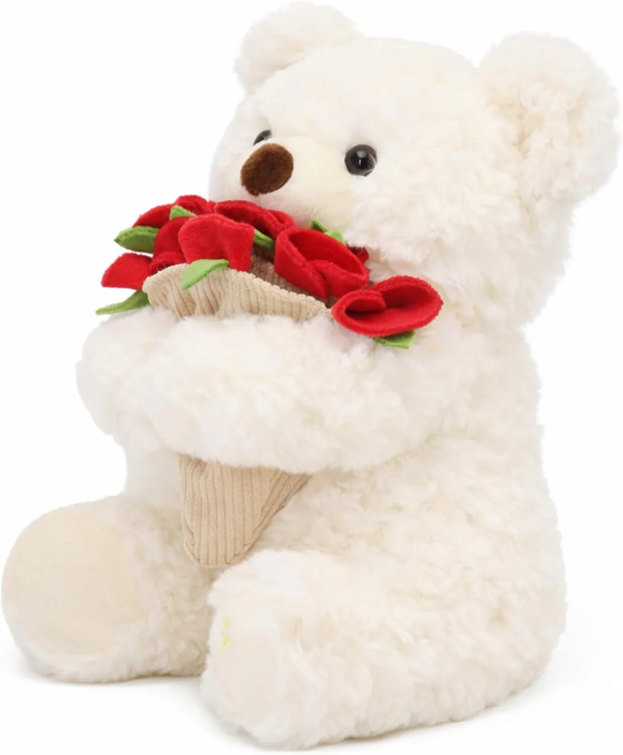 Stuffed Teddy Bouquet Bear | White