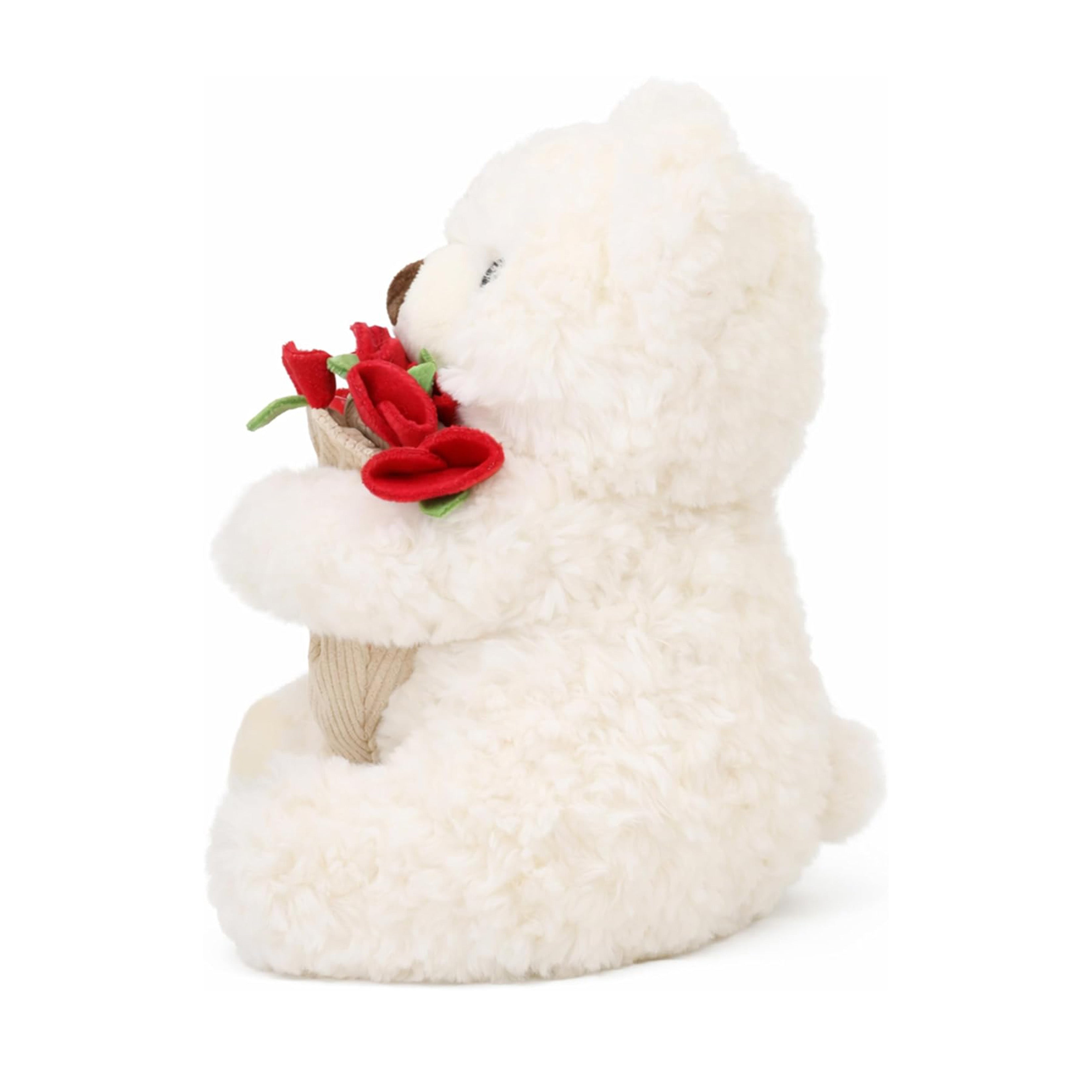 Stuffed Teddy Bouquet Bear | White