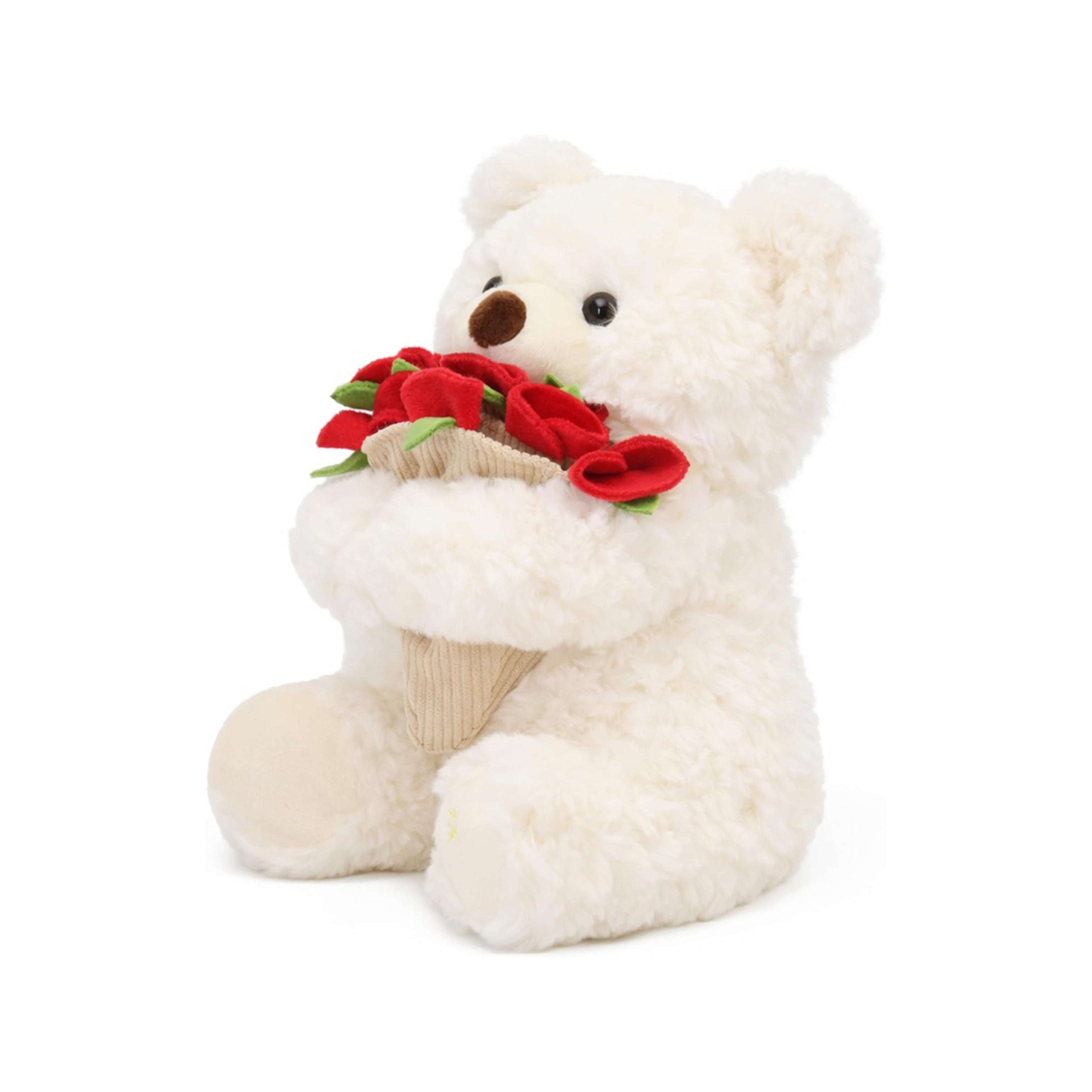 Stuffed Teddy Bouquet Bear | White