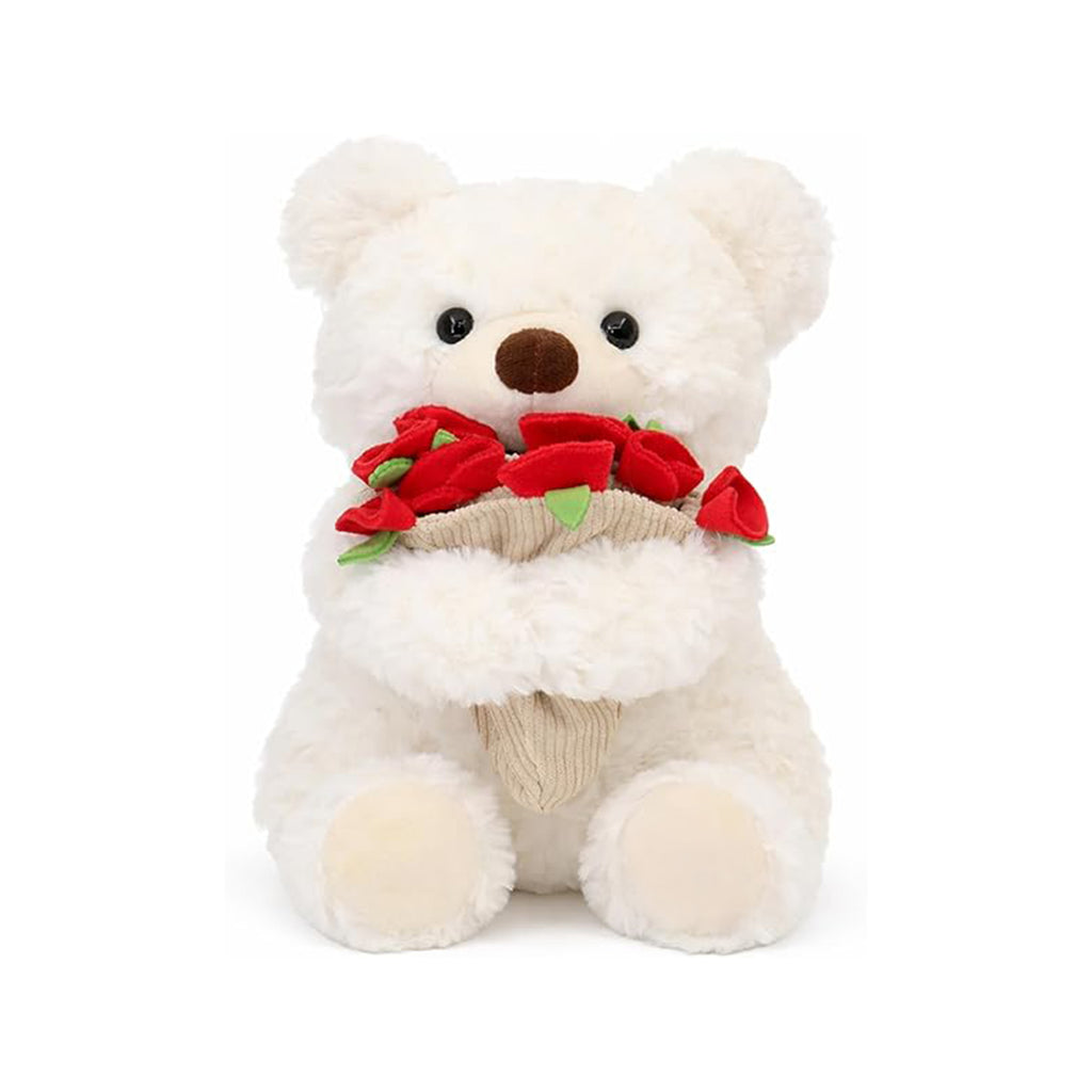 Stuffed Teddy Bouquet Bear | White